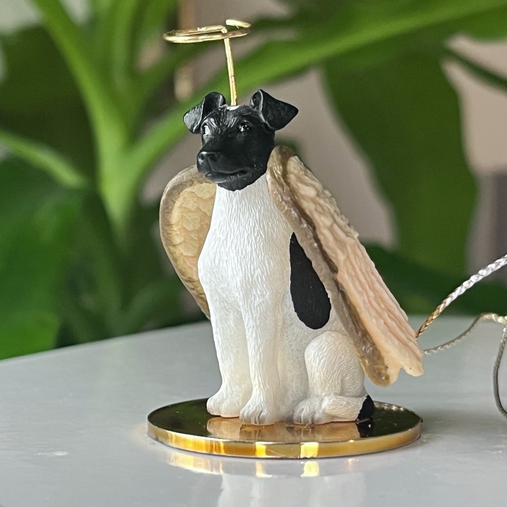 Fox Terrier Angel Figurine 90s By Conversation Concepts